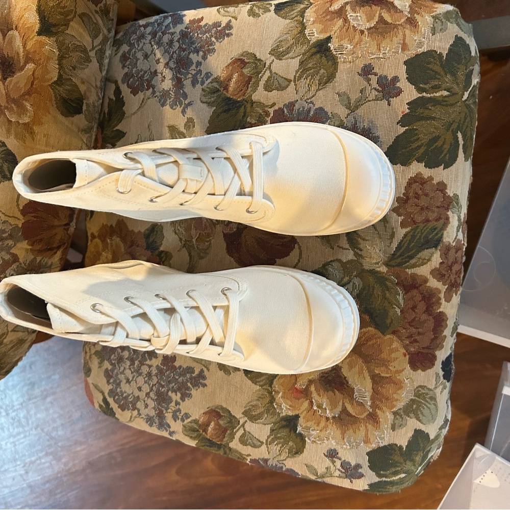 Women's Classic Cream High-Top Sneakers